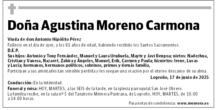 Doña Agustina Moreno Carmona