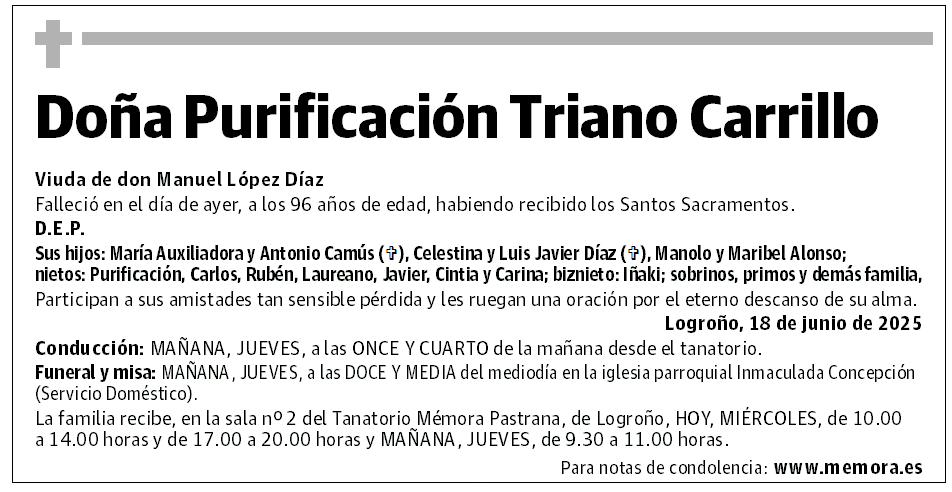 Doña Purificación Triano Carrillo