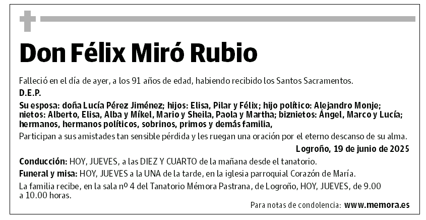 Don Félix Miró Rubio