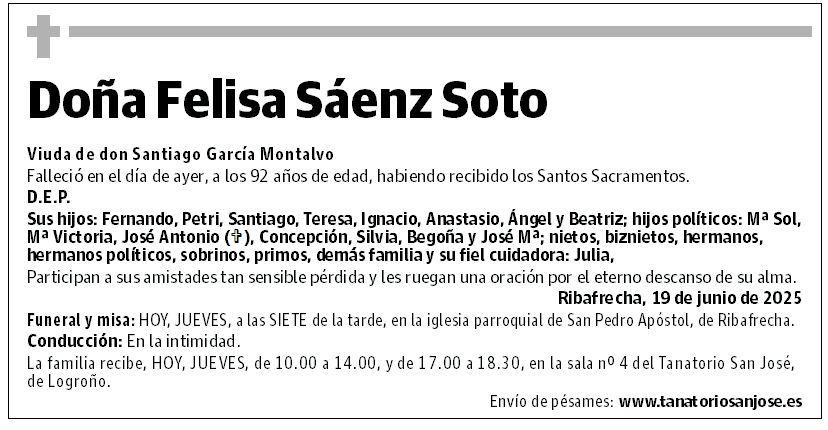 Doña Felisa Sáenz Soto