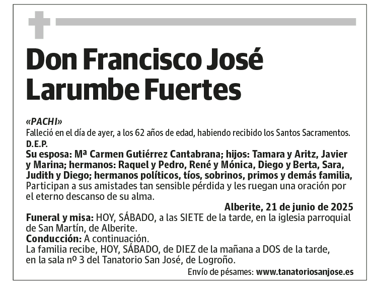 Don Francisco José Larumbe Fuertes