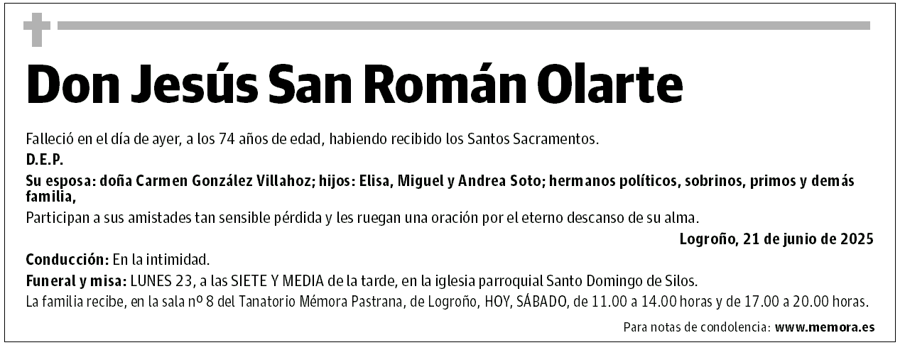 Don Jesús San Román Olarte