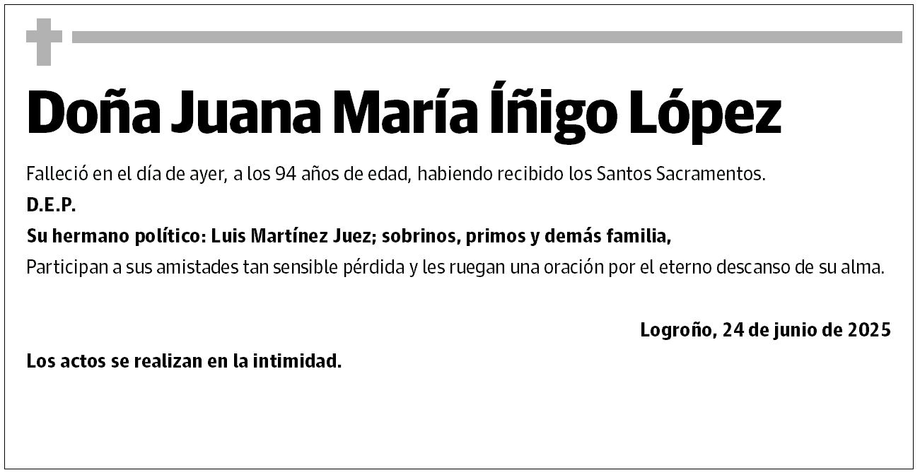 Doña Juana María Íñigo López