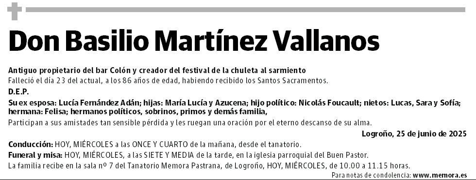 Don Basilio Martínez Vallanos
