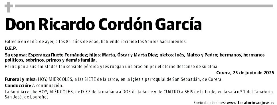 Don Ricardo Cordón García