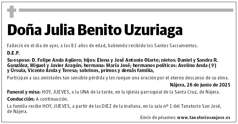 Doña Julia Benito Uzuriaga