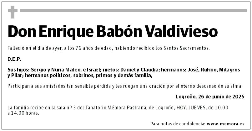 Don Enrique Babón Valdivieso