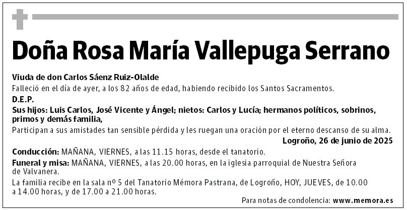 Doña Rosa María Vallepuga Serrano