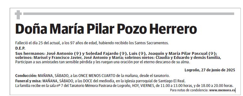 Doña María Pilar Pozo Herrero