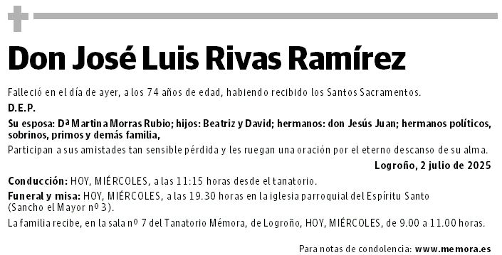 Don José Luis Rivas Ramírez