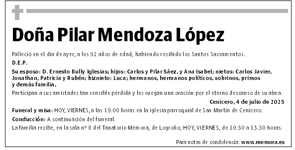 Doña Pilar Mendoza López