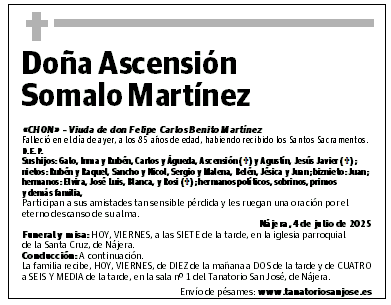 Doña Ascensión Somalo Martínez