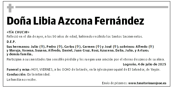 Doña Libia Azcona Fernández