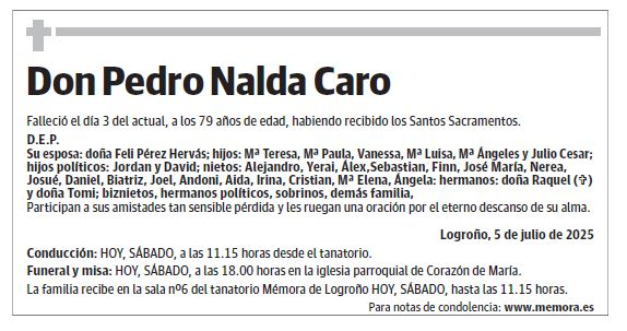 Don Pedro Nalda Caro