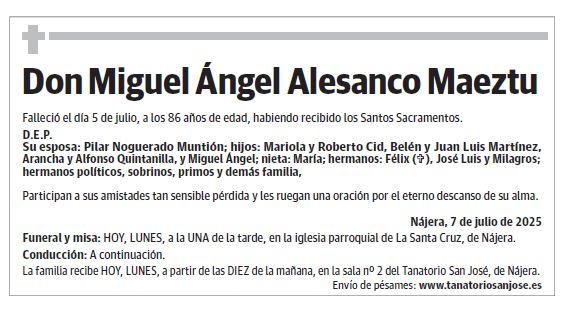 Don Miguel Ángel Alesanco Maeztu