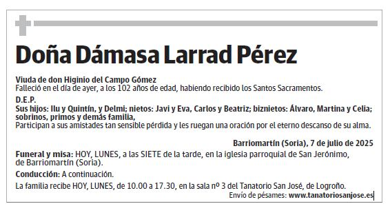 Doña Dámasa Larrad Pérez