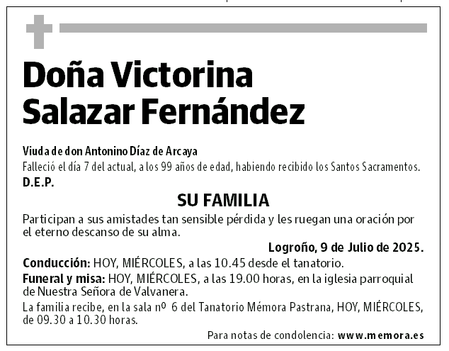 Doña Victorina Salazar Fernández