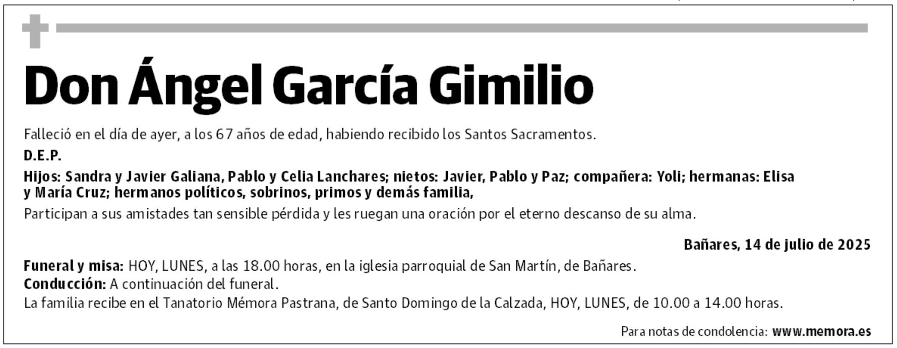 Don Ángel García Gimilio