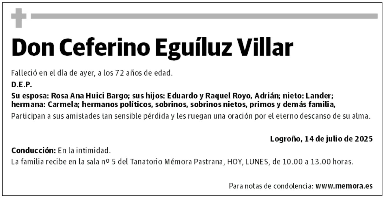 Don Ceferino Eguíluz Villar