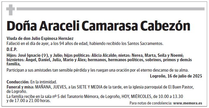 Doña Araceli Camarasa Cabezón