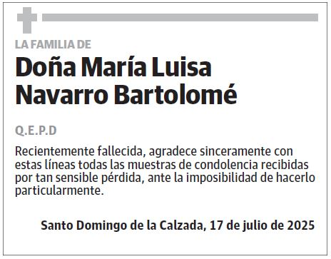 Doña María Luisa Navarro Bartolomé