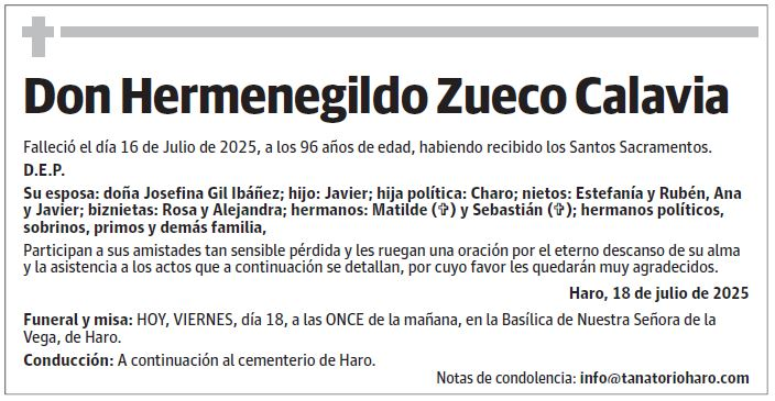 Don Hermenegildo Zueco Calavia