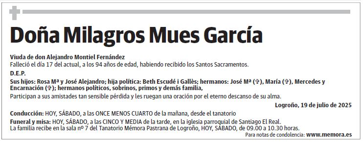 Doña Milagros Mues García