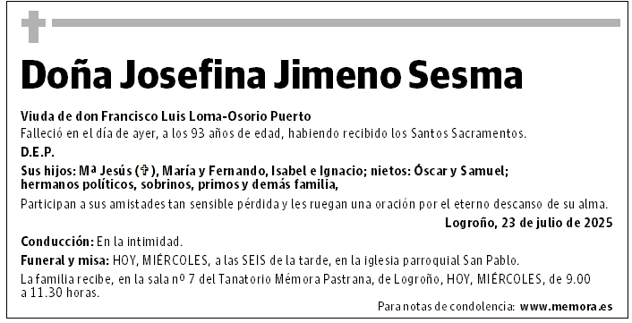 Doña Josefina Jimeno Sesma