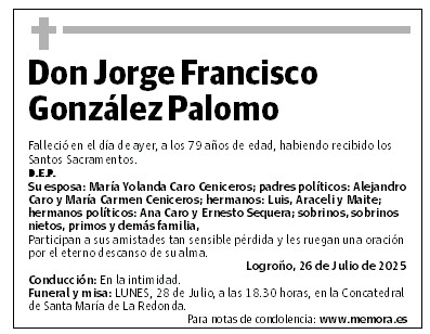 Don Jorge Francisco González Palomo