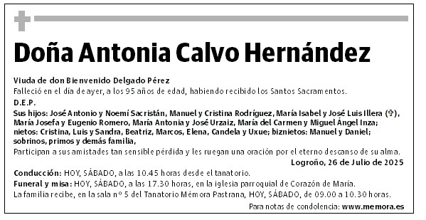Doña Antonia Calvo Hernández