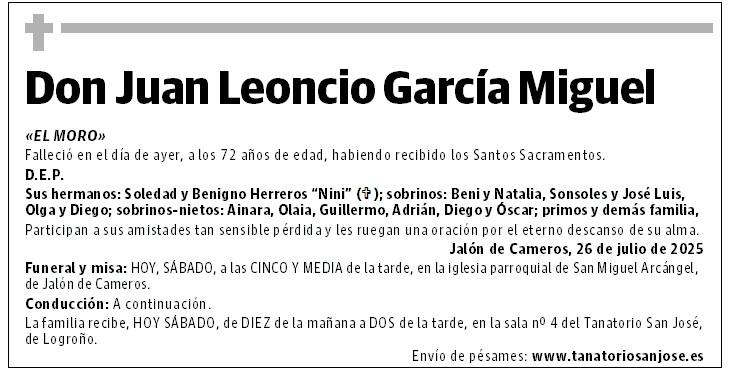 Don Juan Leoncio García Miguel