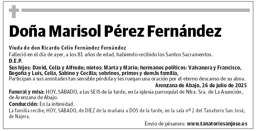 Doña Marisol Pérez Fernández