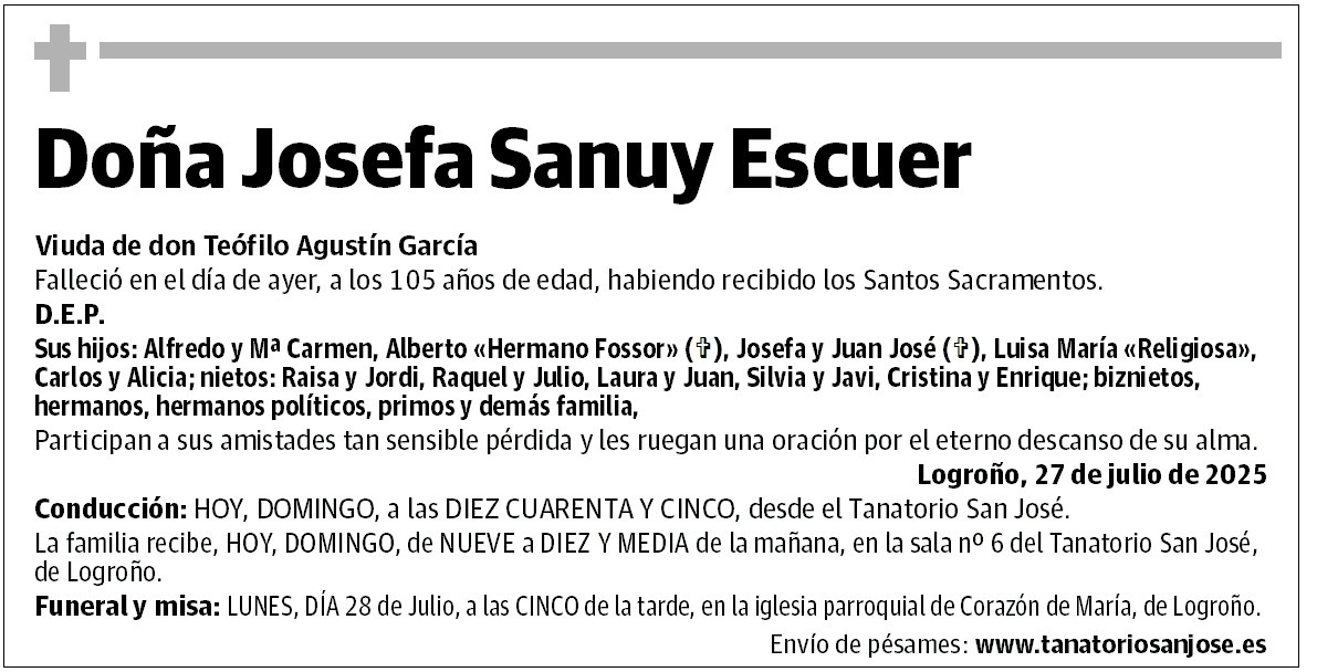 Doña Josefa Sanuy Escuer