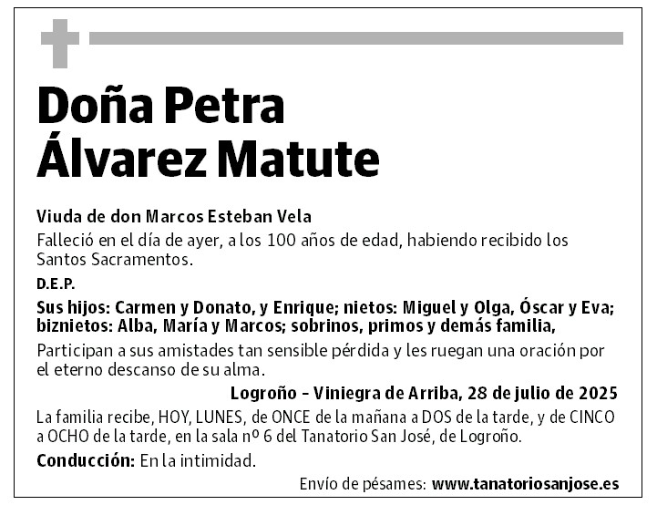 Doña Petra Álvarez Matute