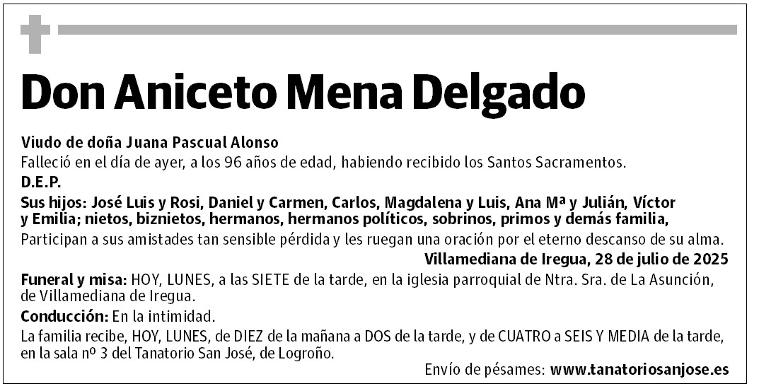 Don Aniceto Mena Delgado