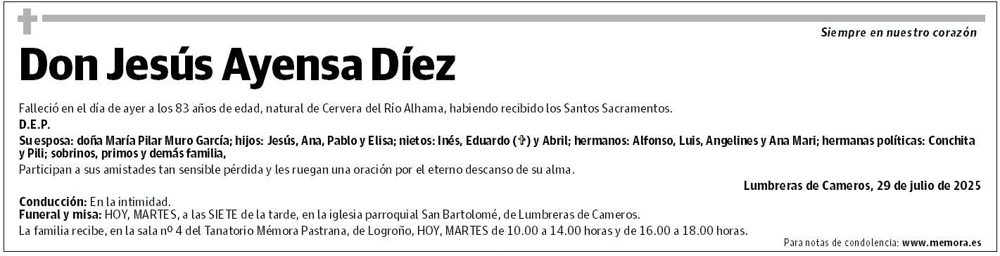 Don Jesús Ayensa Díez