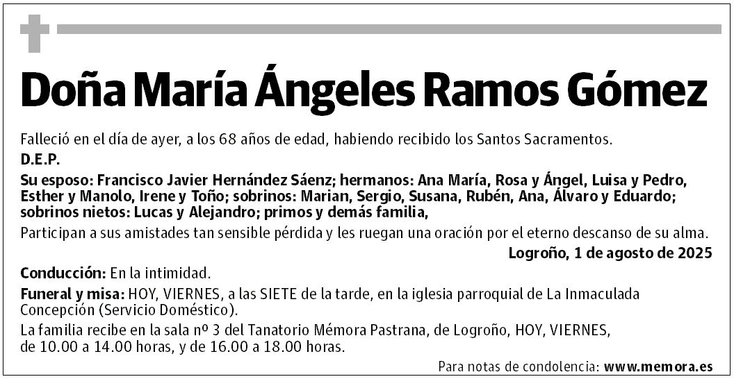 Doña María Ángeles Ramos Gómez