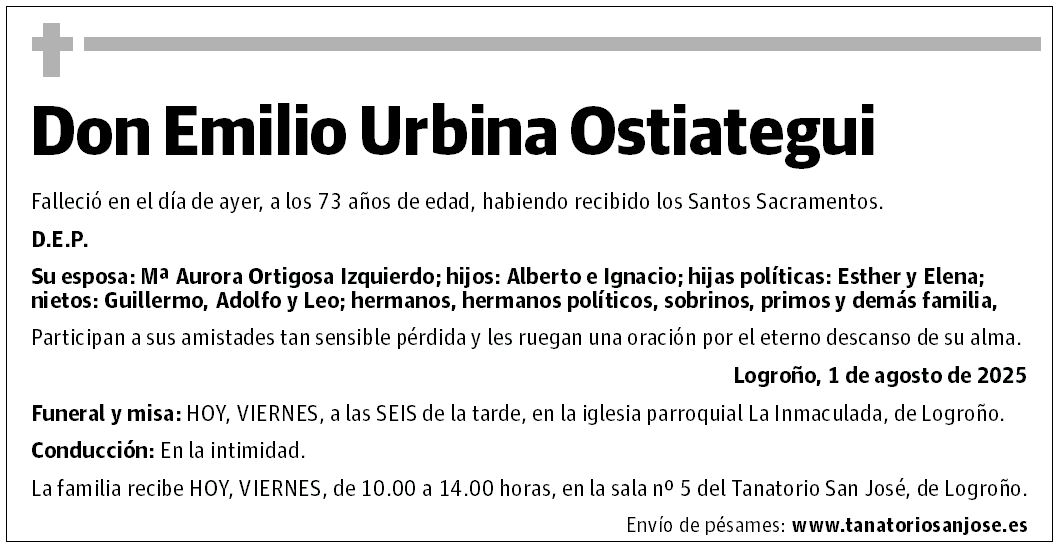 Don Emilio Urbina Ostiategui