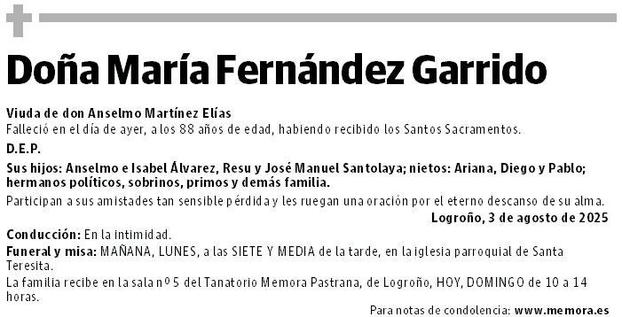 Doña María Fernández Garrido