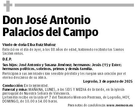 Don José Antonio Palacios del Campo