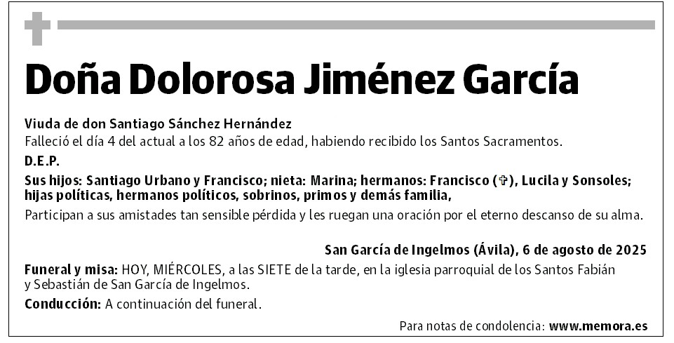 Doña Dolorosa Jiménez García
