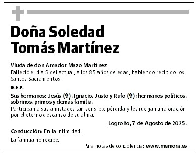 Doña Soledad Tomás Martínez