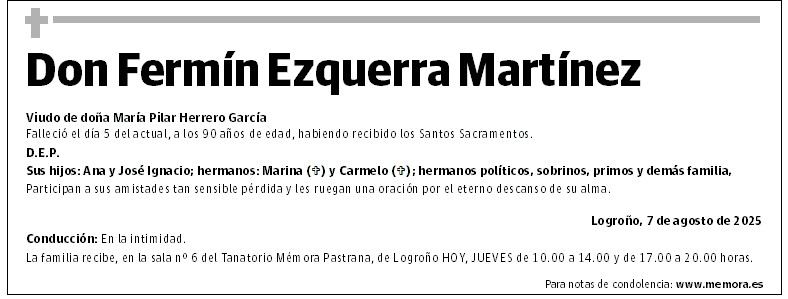 Don Fermín Ezquerra Martínez