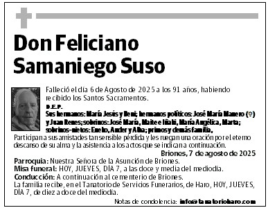 Don Feliciano Samaniego Suso