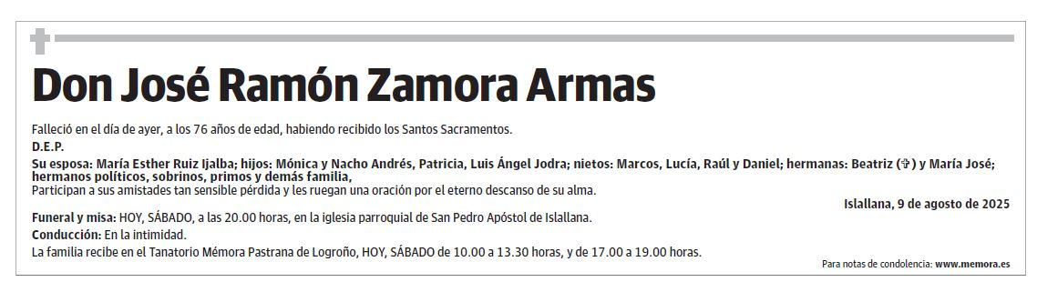 Don José Ramón Zamora Armas