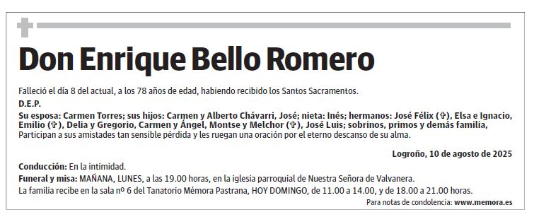 Don Enrique Bello Romero