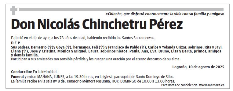 Don Nicolás Chinchetru Pérez