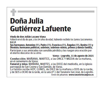 Doña Julia Gutiérrez Lafuente