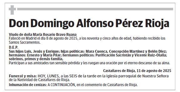 Don Domingo Alfonso Pérez Rioja