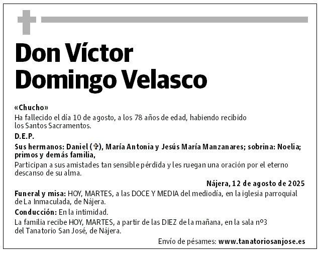 Don Víctor Domingo Velasco